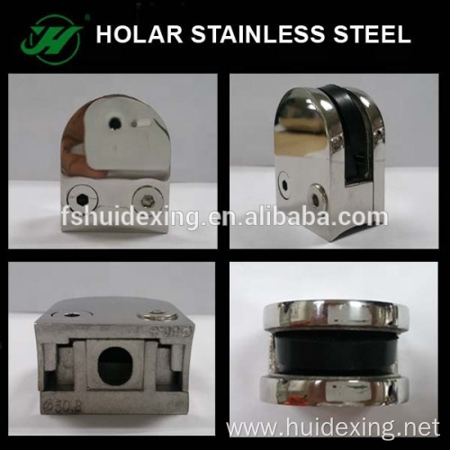 Stainless steel glass clamps for stairs handrail